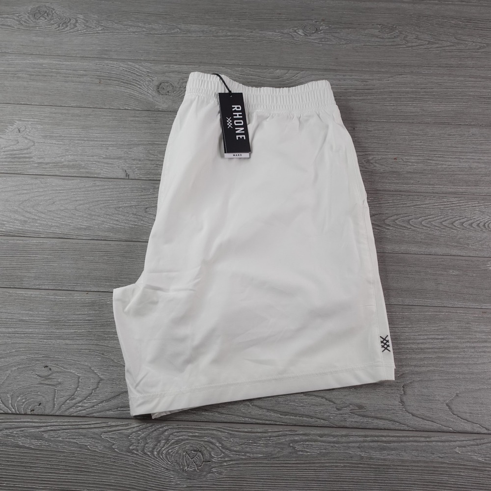 NEW Rhone Mako Lined 7" Inseam Stretch Anti-Odor Shorts Men's XL White NWT